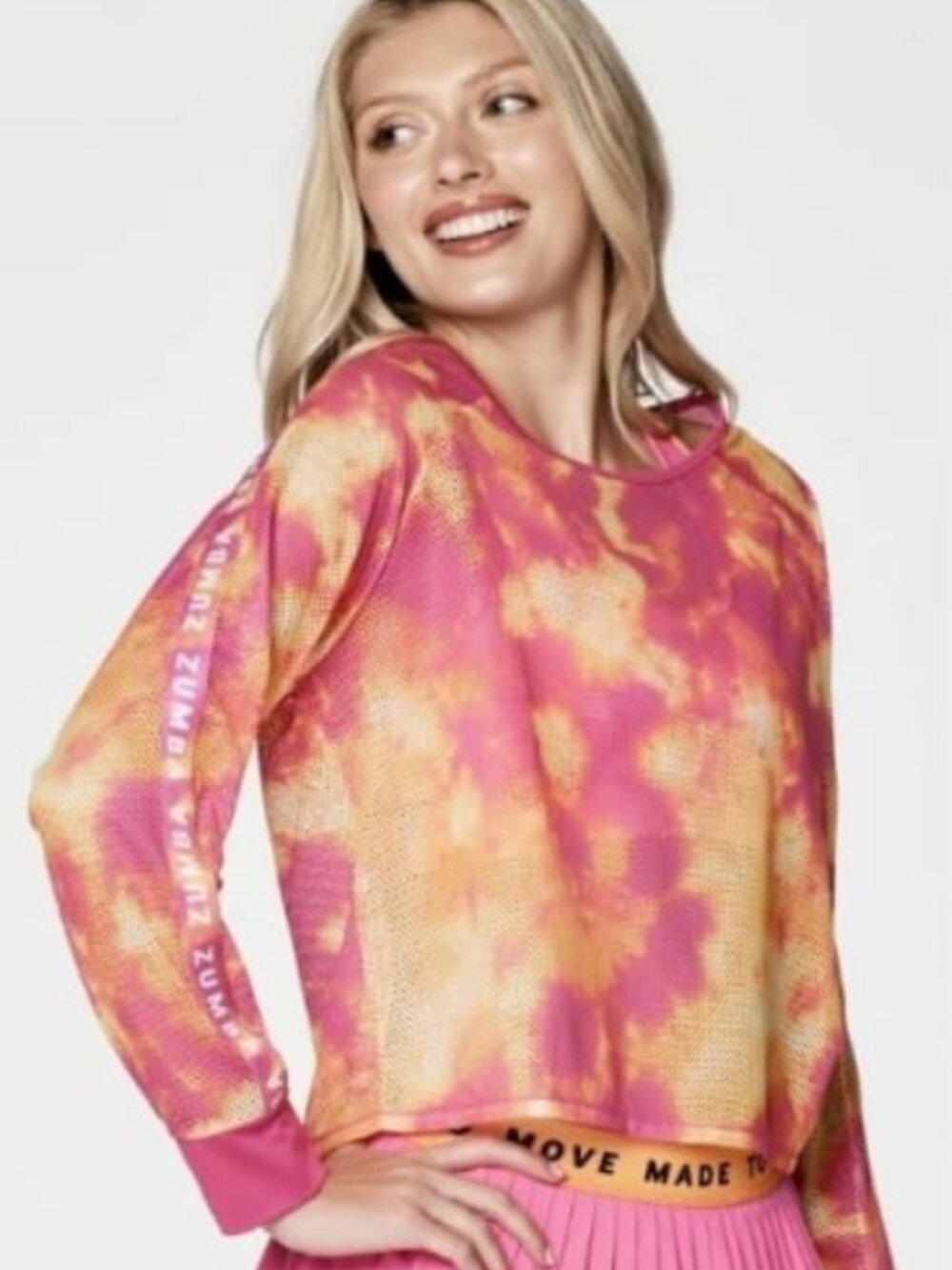 Zumba Move Mesh Pullover-Shocking Pink